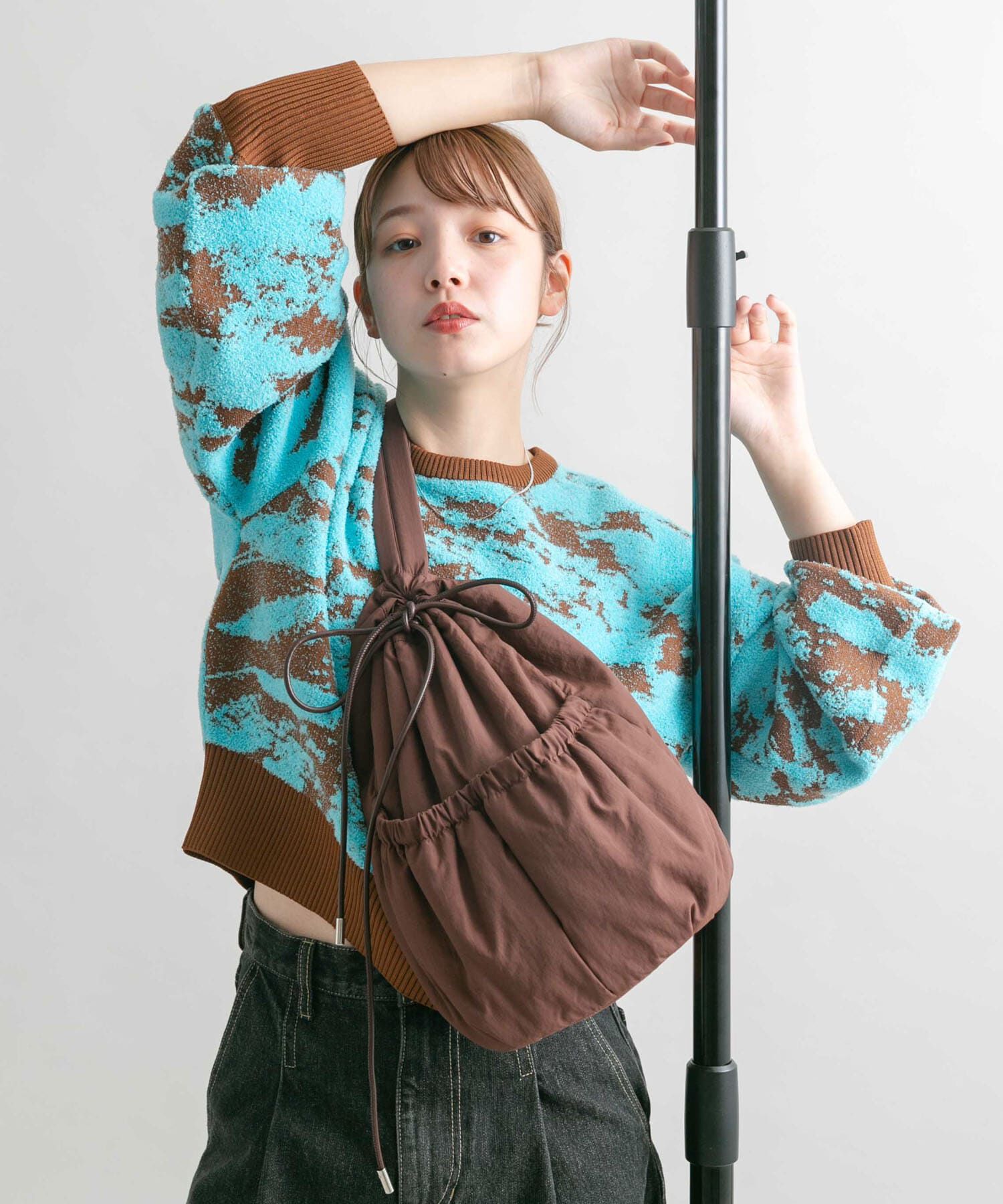  「ナイロンパファーボンサック」|ショルダー・メッセンジャー|ブラウン