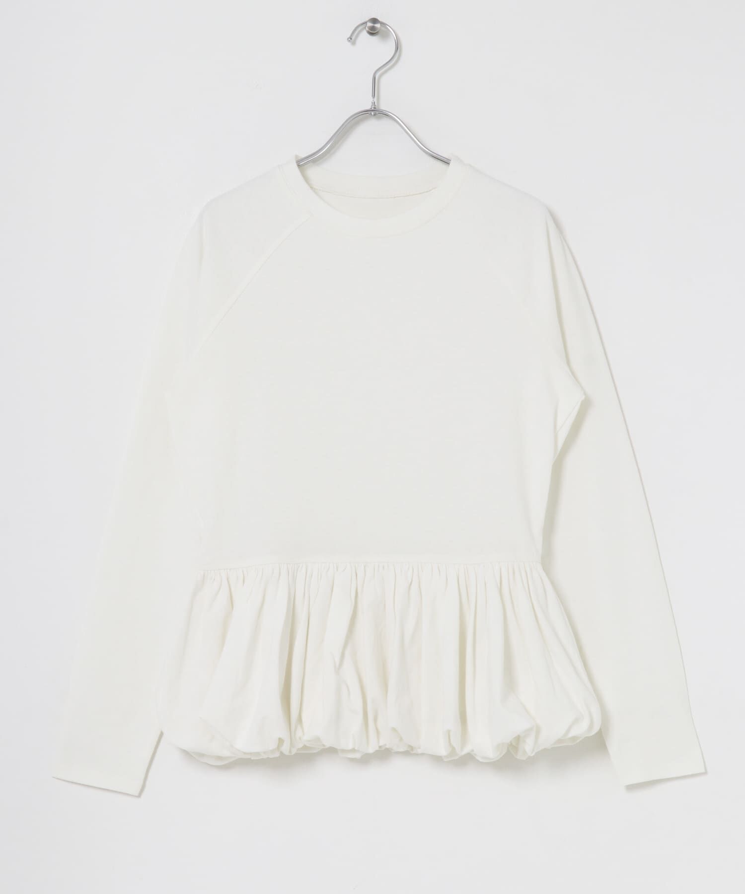  「ピーチスキンバブルヘムトップス」|Tシャツ・カットソー|