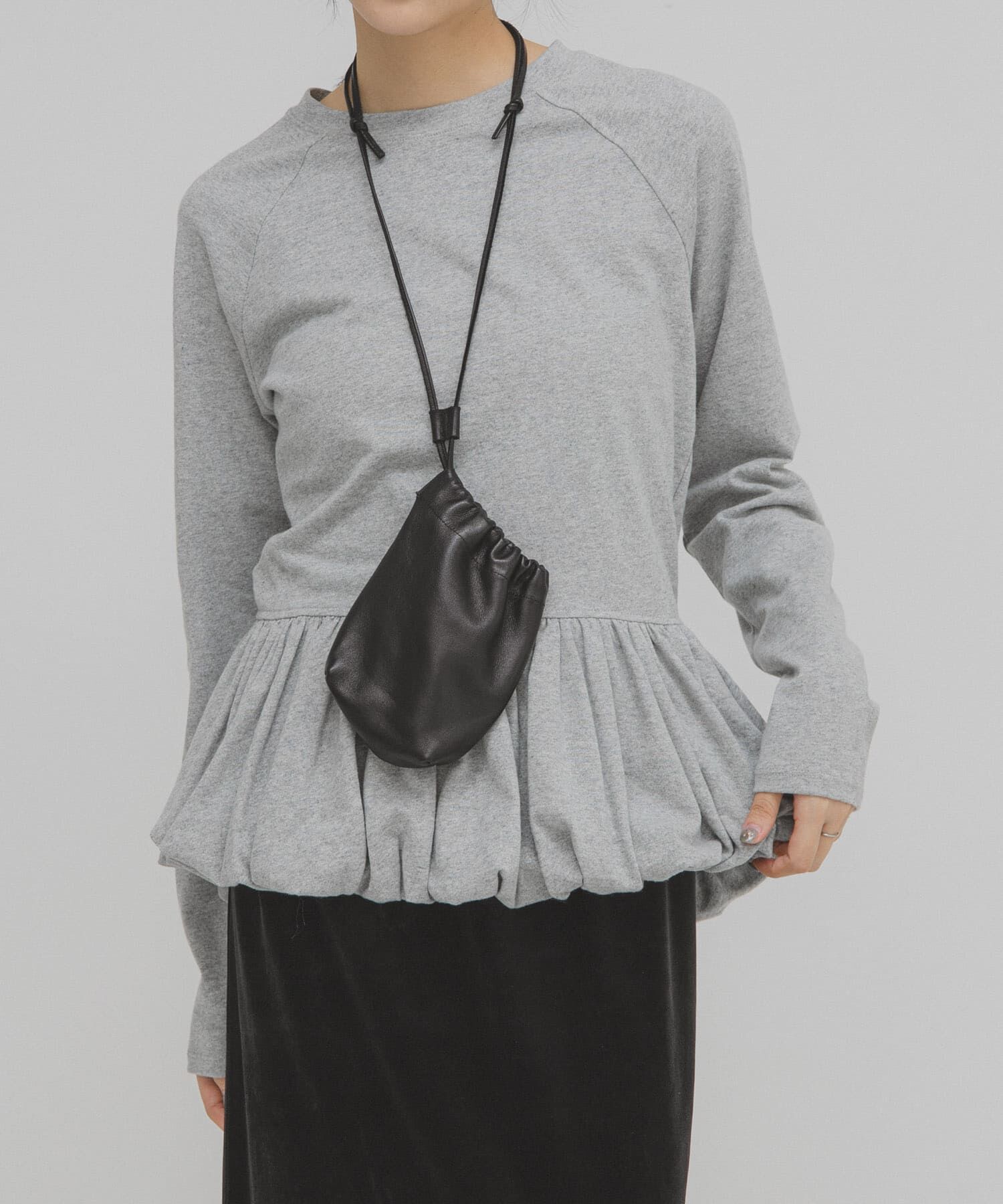  「ピーチスキンバブルヘムトップス」|Tシャツ・カットソー|