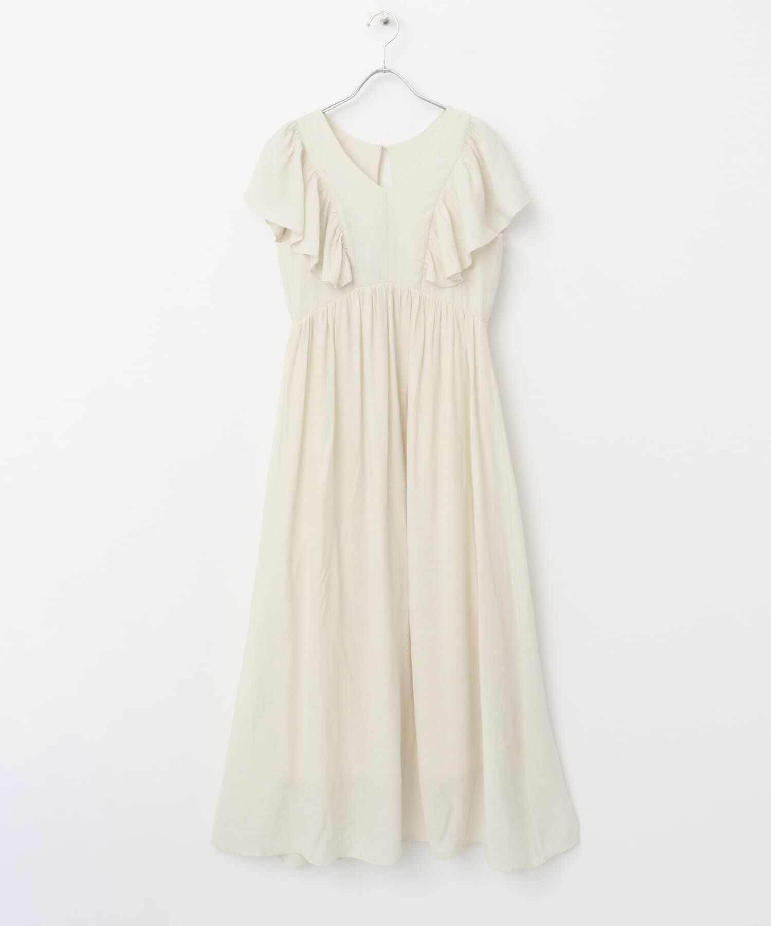 SENSE OF PLACE by URBAN RESEARCH「Vネックウエストマークフリルワンピース」|ワンピース|