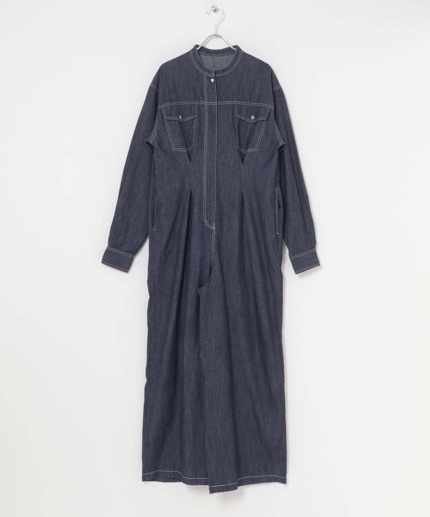 SENSE OF PLACE by URBAN RESEARCH「ノーカラーウエストタックジャンプスーツ」|ワンピース|