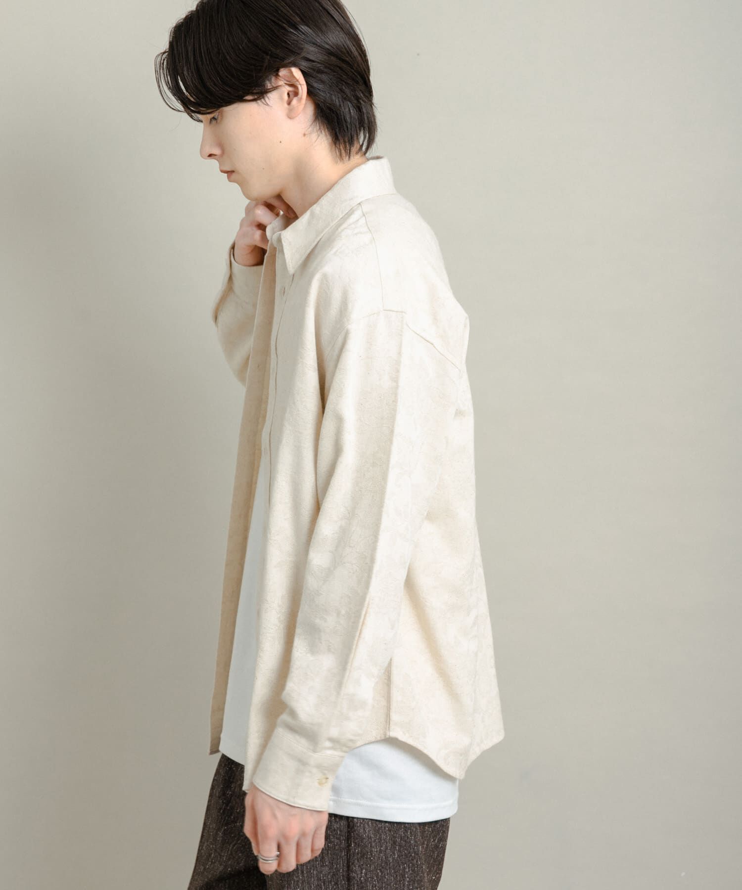 SENSE OF PLACE by URBAN RESEARCH「ボタニカルジャガードロングスリーブシャツ」|シャツ・ブラウス|