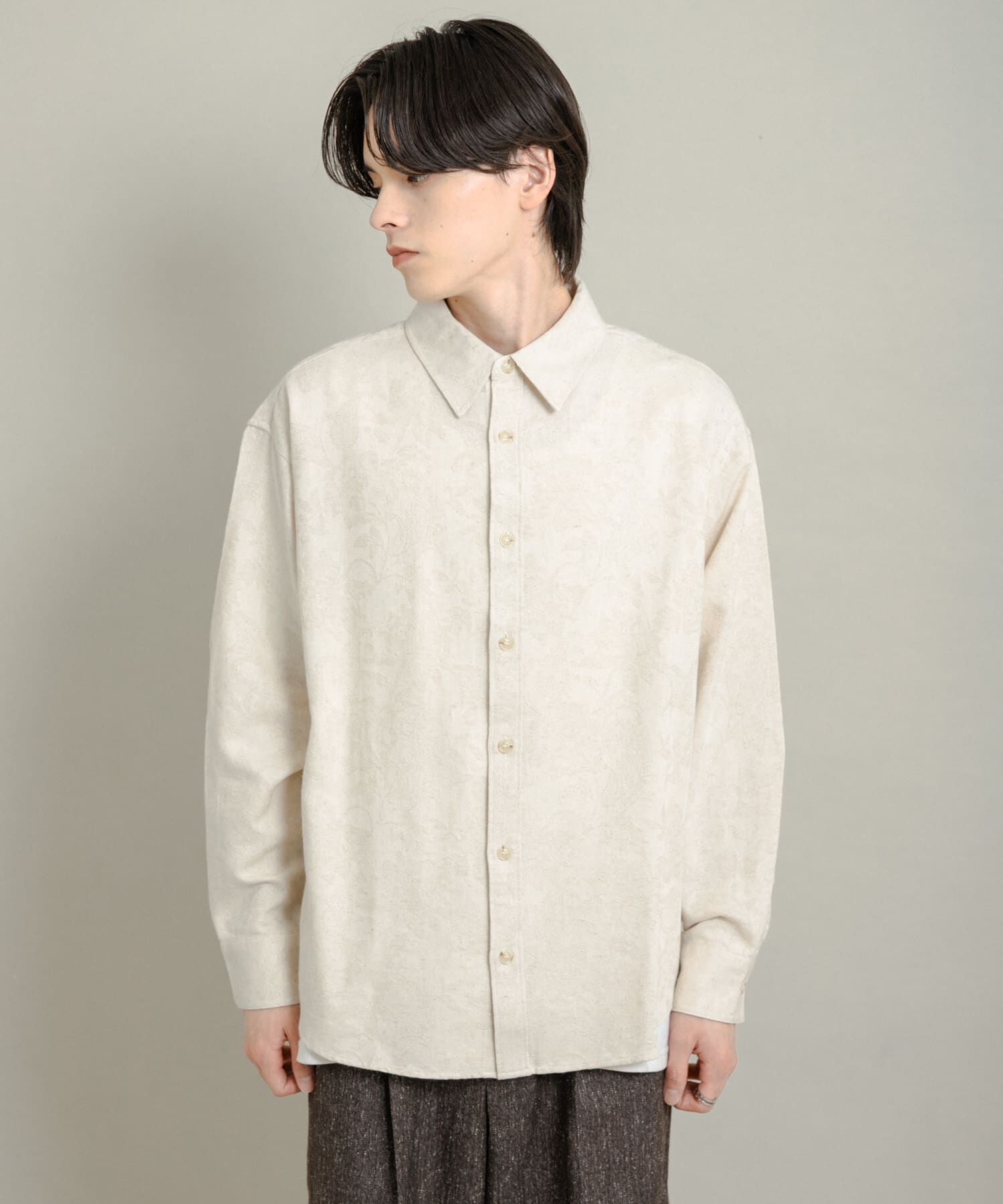 SENSE OF PLACE by URBAN RESEARCH「ボタニカルジャガードロングスリーブシャツ」|シャツ・ブラウス|