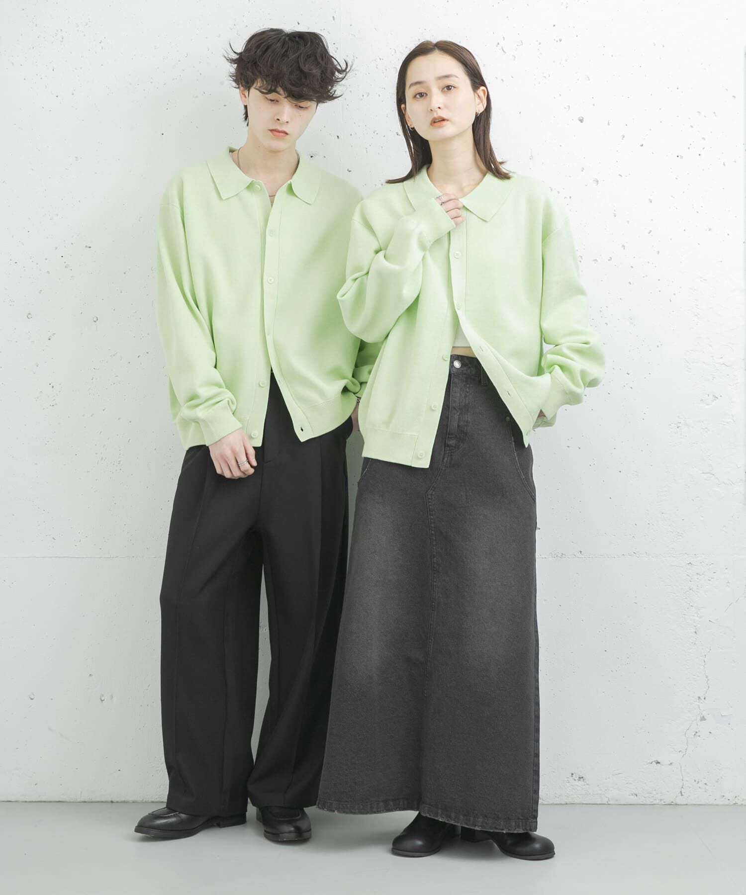 SENSE OF PLACE by URBAN RESEARCH「『ユニセックス』『洗濯可』スウェットライクポロカーディガン」|カーディガン|