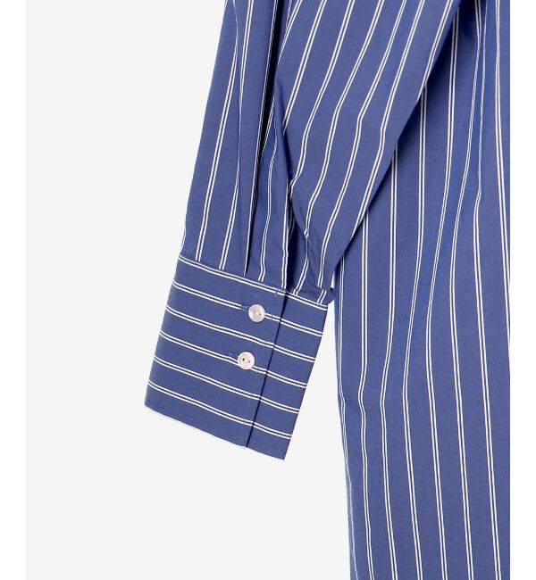 le.coeur blanc「《WEB限定アイテム》ストライプスキッパーシャツワンピース」|ワンピース|