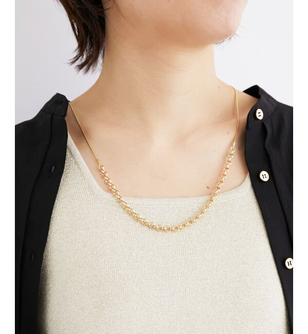 le.coeur blanc「ハーフチェーンスライドネックレス」|ネックレス|