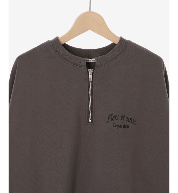  「刺繍入りハーフジップスウェット」|スウェット・ジャージ|