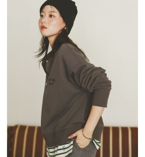  「刺繍入りハーフジップスウェット」|スウェット・ジャージ|