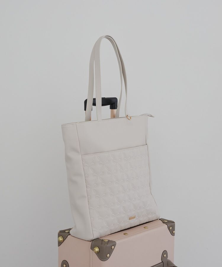 Maison de FLEUR「リボンキルティングキャリーオントート」|トートバッグ|