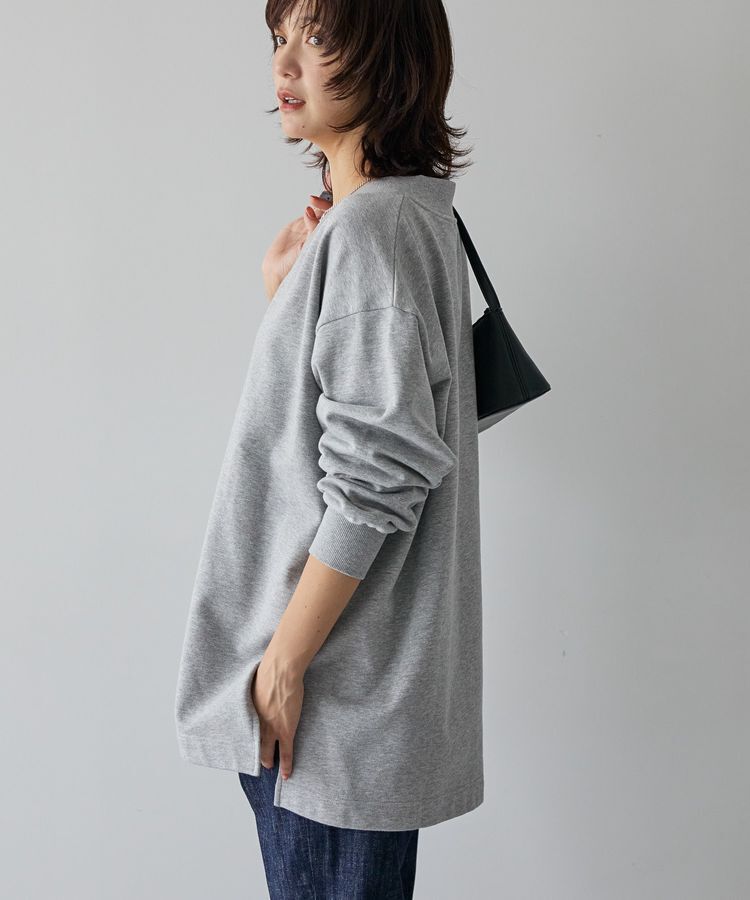 AMERICAN HOLIC「Vネックサイドスリットロングスウェットプルオーバー/チュニック」|スウェット・ジャージ|