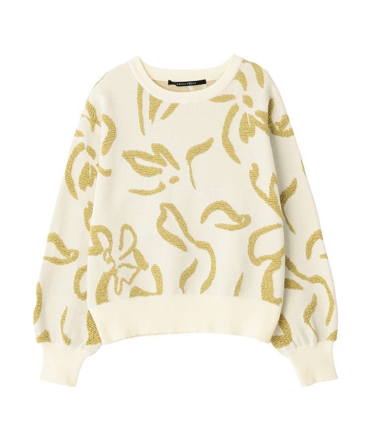 YECCA VECCA「アート柄ふくれジャガードニット」|ニット・セーター|