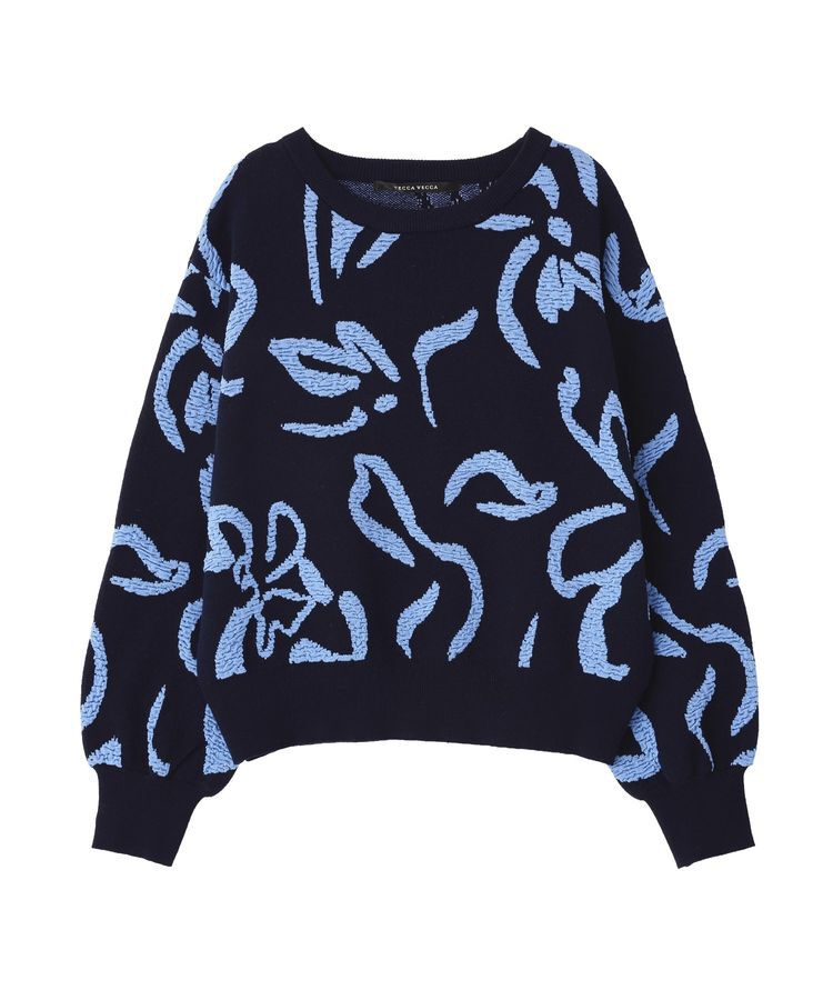 YECCA VECCA「アート柄ふくれジャガードニット」|ニット・セーター|