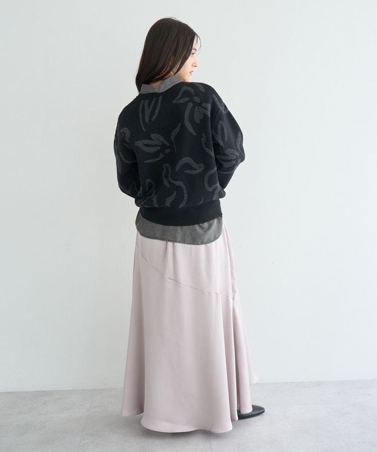 YECCA VECCA「アート柄ふくれジャガードニット」|ニット・セーター|