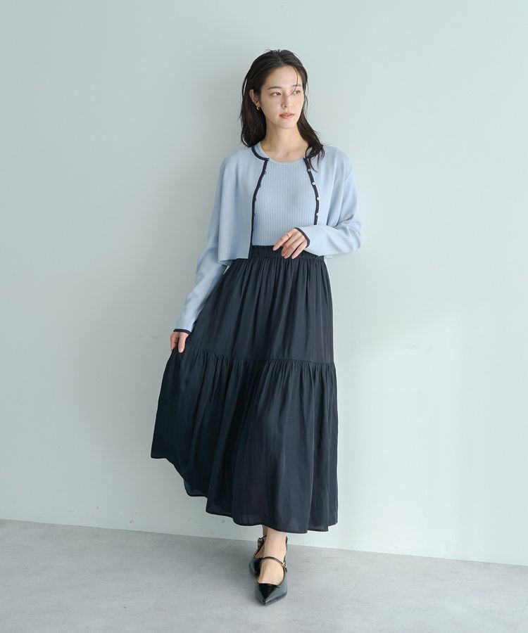 YECCA VECCA「【2点SET】カーディガンセットワンピース」|ワンピース|