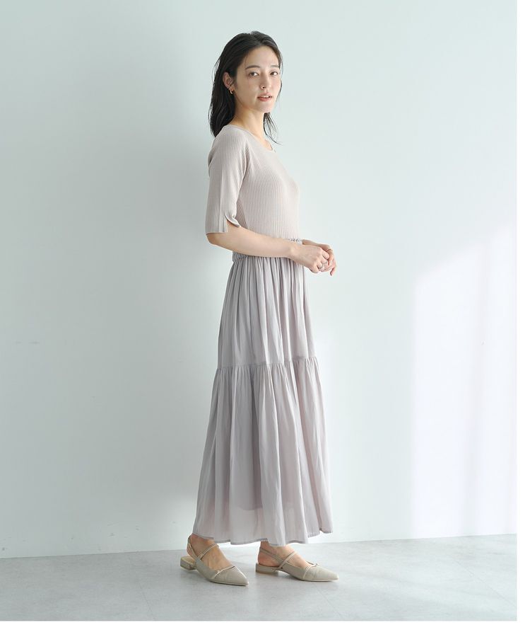 YECCA VECCA「【2点SET】カーディガンセットワンピース」|ワンピース|