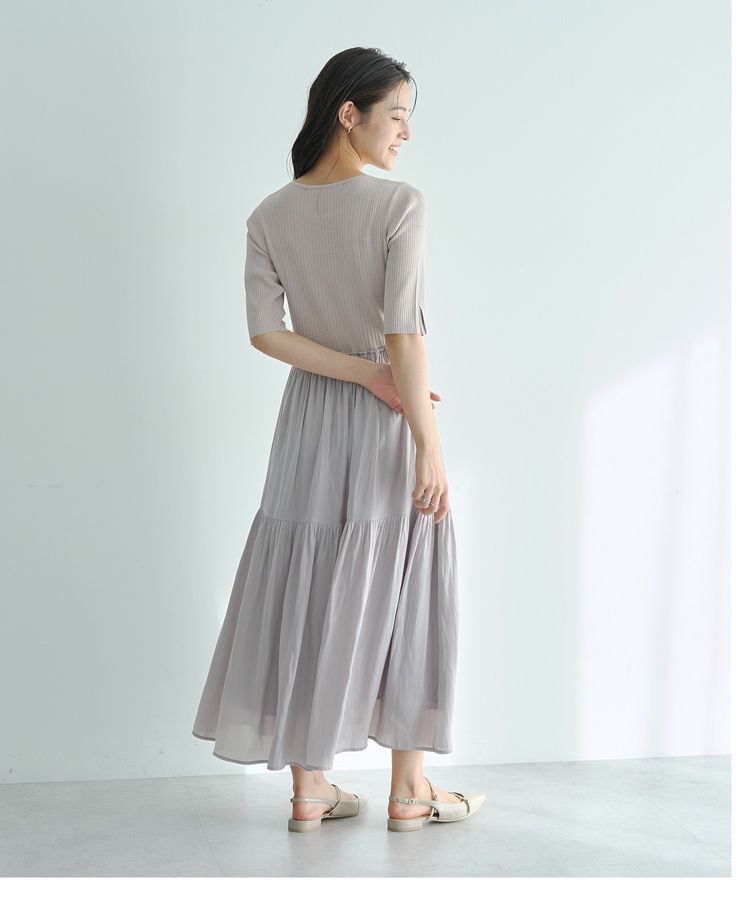 YECCA VECCA「【2点SET】カーディガンセットワンピース」|ワンピース|