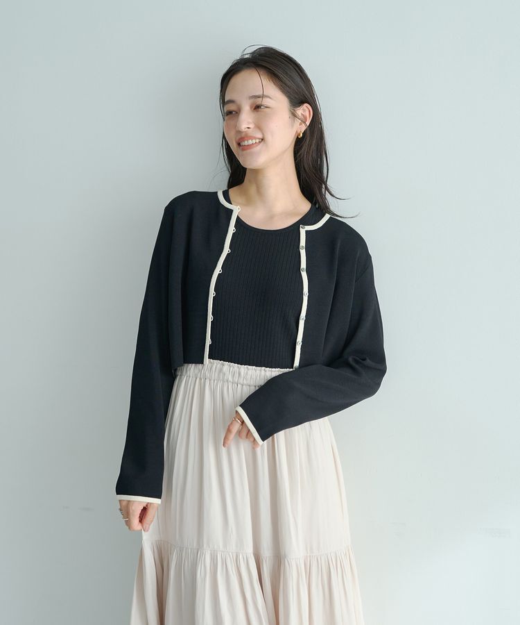 YECCA VECCA「【2点SET】カーディガンセットワンピース」|ワンピース|