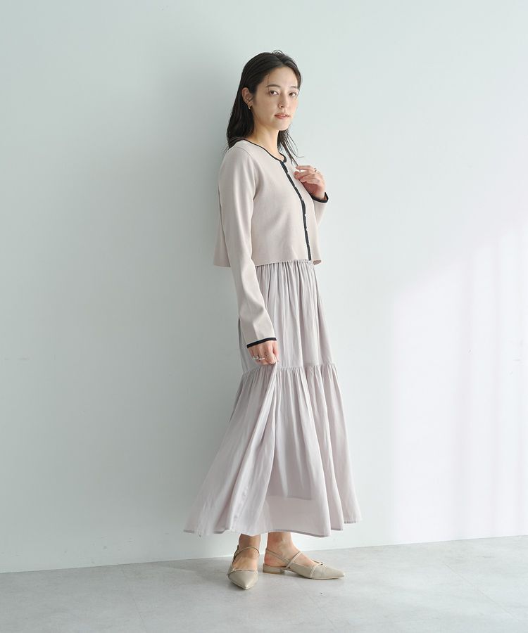 YECCA VECCA「【2点SET】カーディガンセットワンピース」|ワンピース|