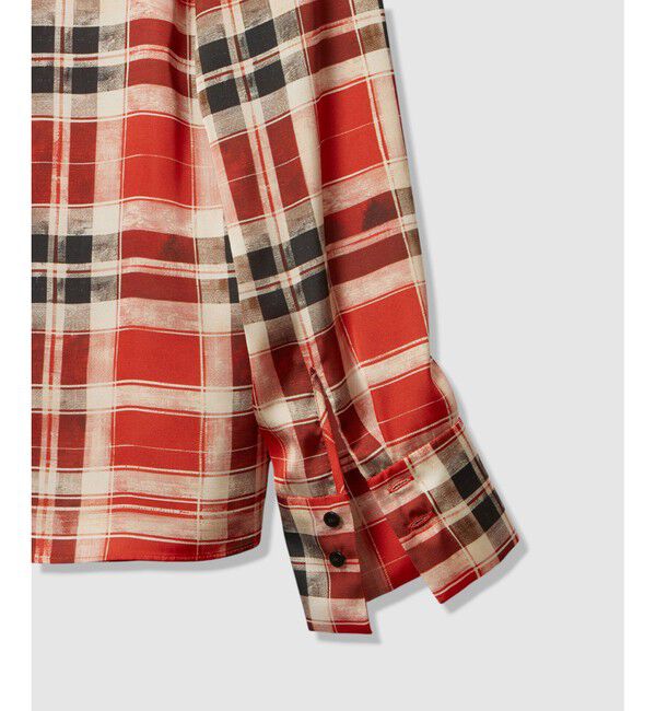 allureville「LISAチェックプリントブラウス」|シャツ・ブラウス|