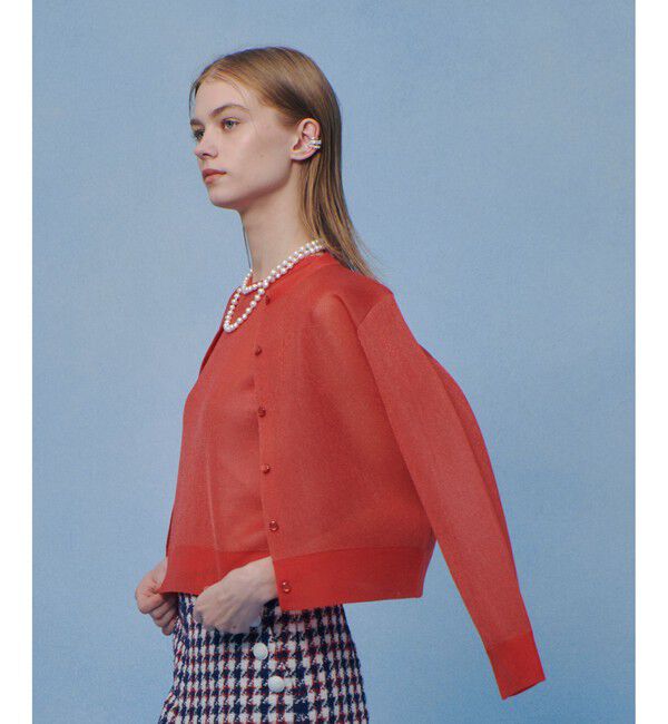 LOULOU WILLOUGHBY「【LOULOU WILLOUGHBY】シアージャガードカーディガン」|カーディガン|