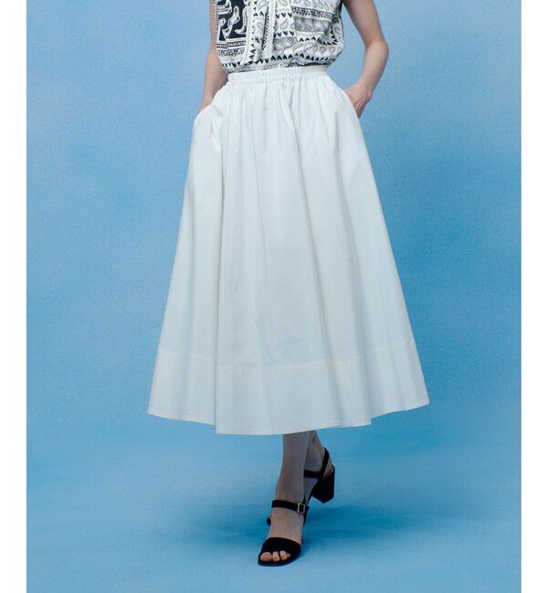 LOULOU WILLOUGHBY「【LOULOU WILLOUGHBY】ポリエステルコットングログランギャザースカート」|スカート|