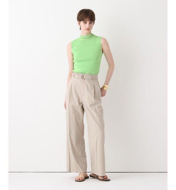 allureville「シェルタリングタックワイドパンツ」|チノ|