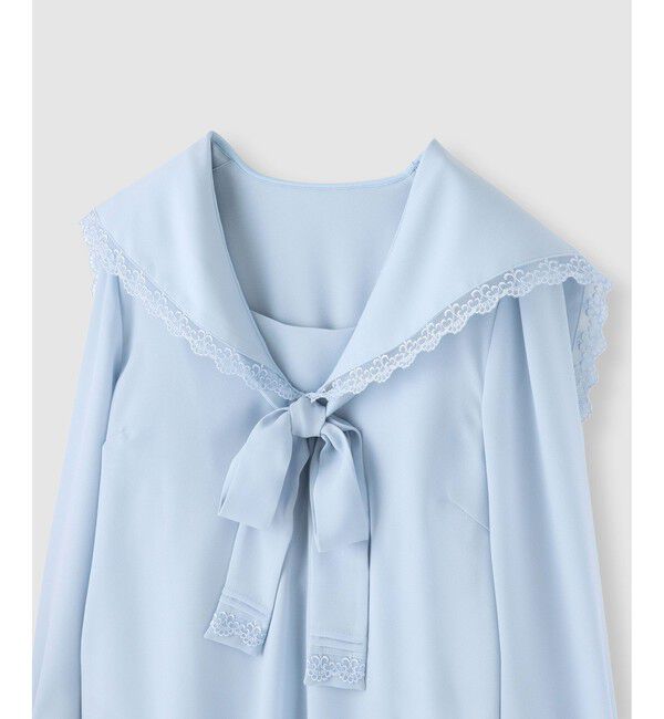 LOULOU WILLOUGHBY「【LOULOU WILLOUGHBY】セーラーカラージョーゼットブラウス」|シャツ・ブラウス|