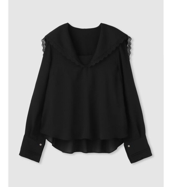 LOULOU WILLOUGHBY「【LOULOU WILLOUGHBY】セーラーカラージョーゼットブラウス」|シャツ・ブラウス|