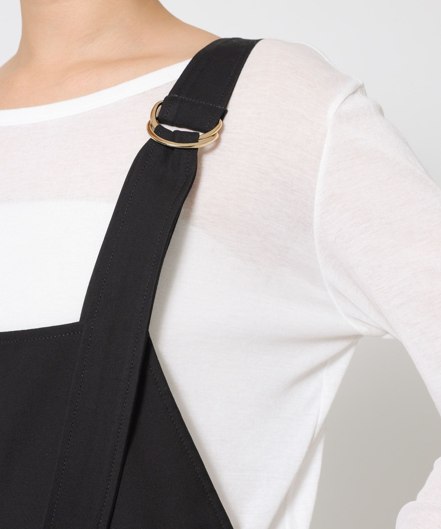 BABYLONE「ヴィスコースダブルクロスサロペット」|オールインワン|