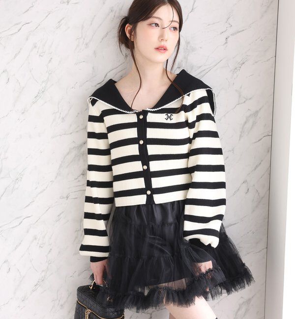  「チュールティアードミ二スカート」|スカート|