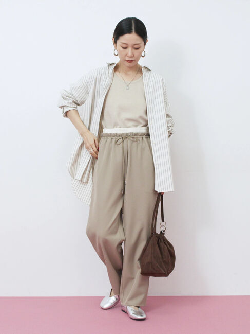 Samansa Mos2 blue「ダブルウエストアソートイージーパンツ」|その他|