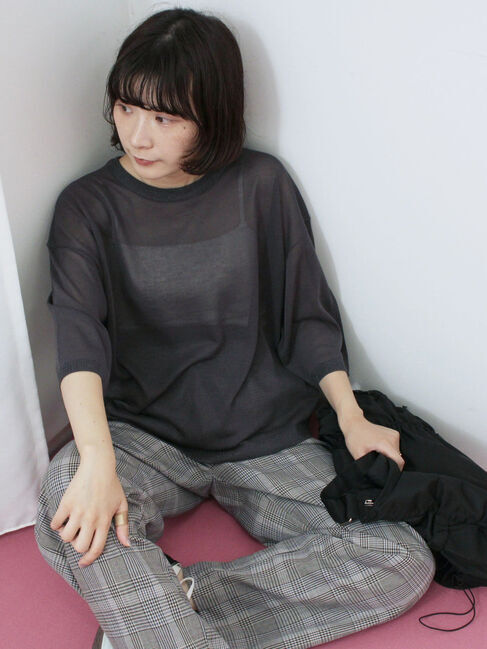 Samansa Mos2 blue「ダブルウエストアソートイージーパンツ」|その他|