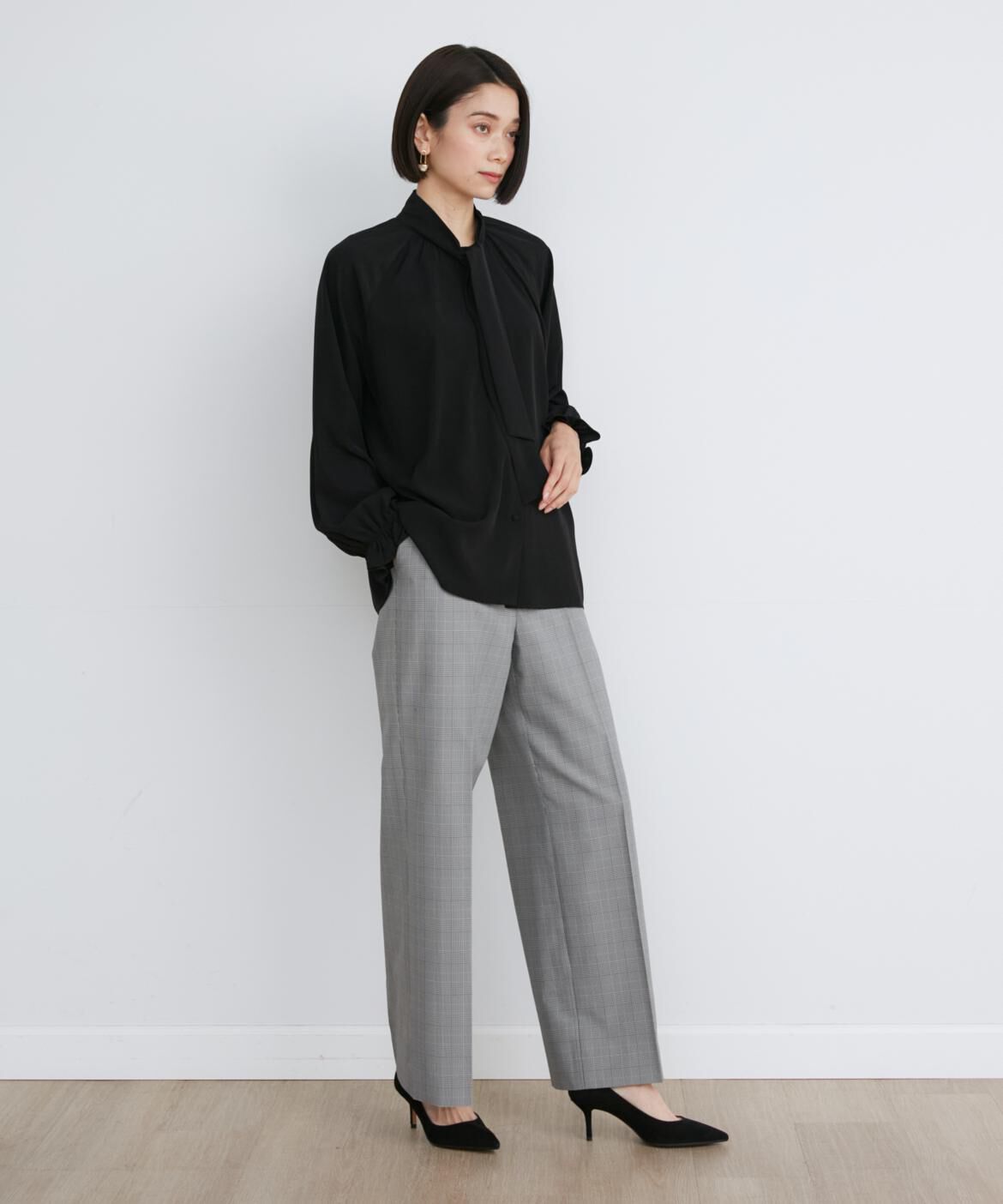 INED「《大きいサイズ》Aimee美脚ワイドパンツ」|その他|