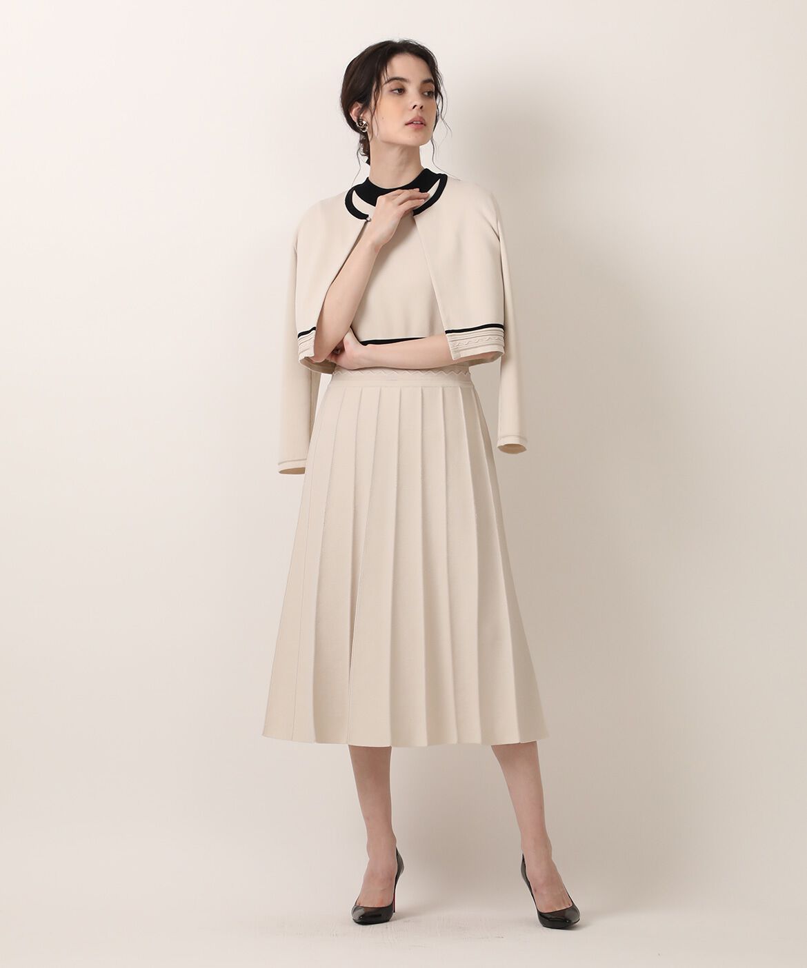 Maglie le cassetto「《大きいサイズ》バイカラーニットワンピース《M Maglie le cassetto》」|その他|