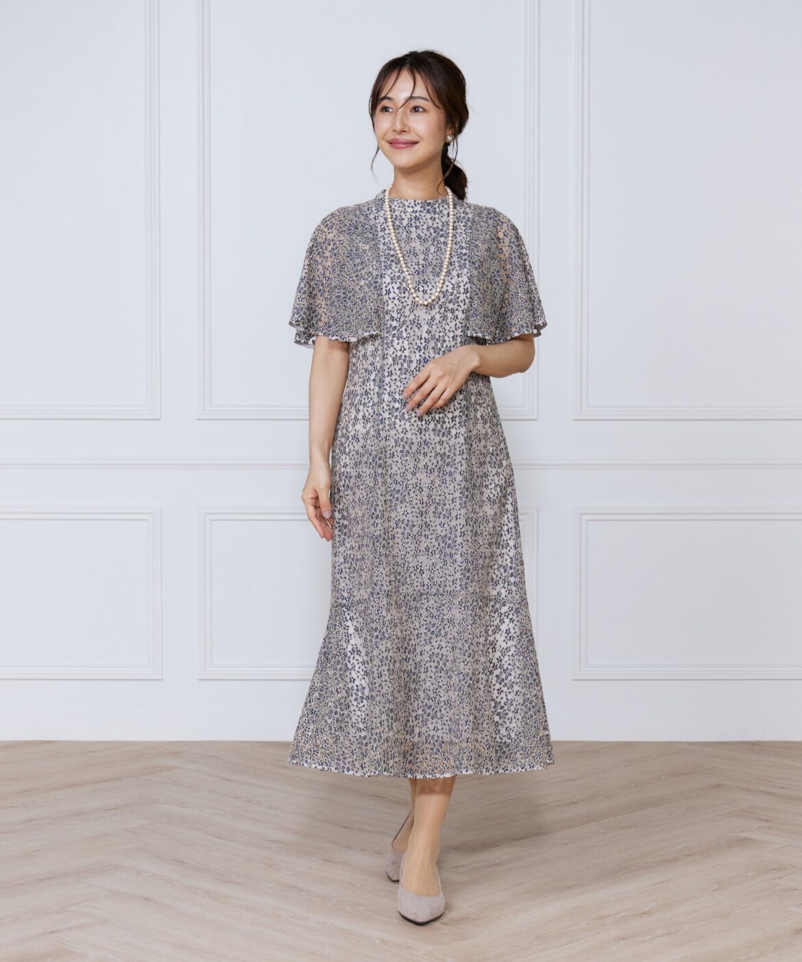 ef-de Black「配色レースマーメイドワンピース」|ワンピース|