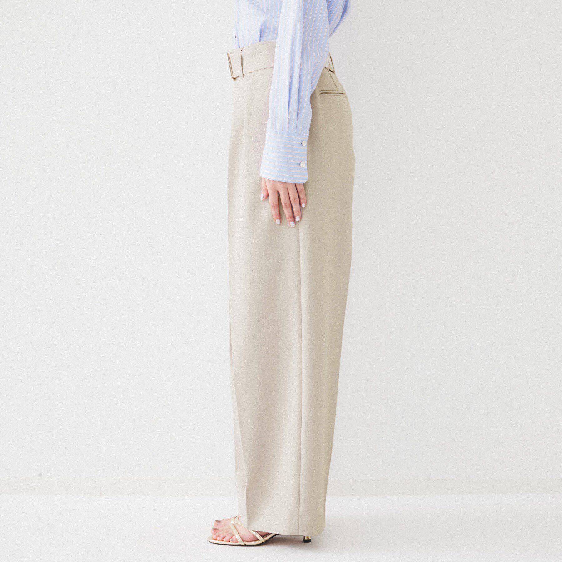 UNTITLED「ベルト付き2タックパンツ」|その他|