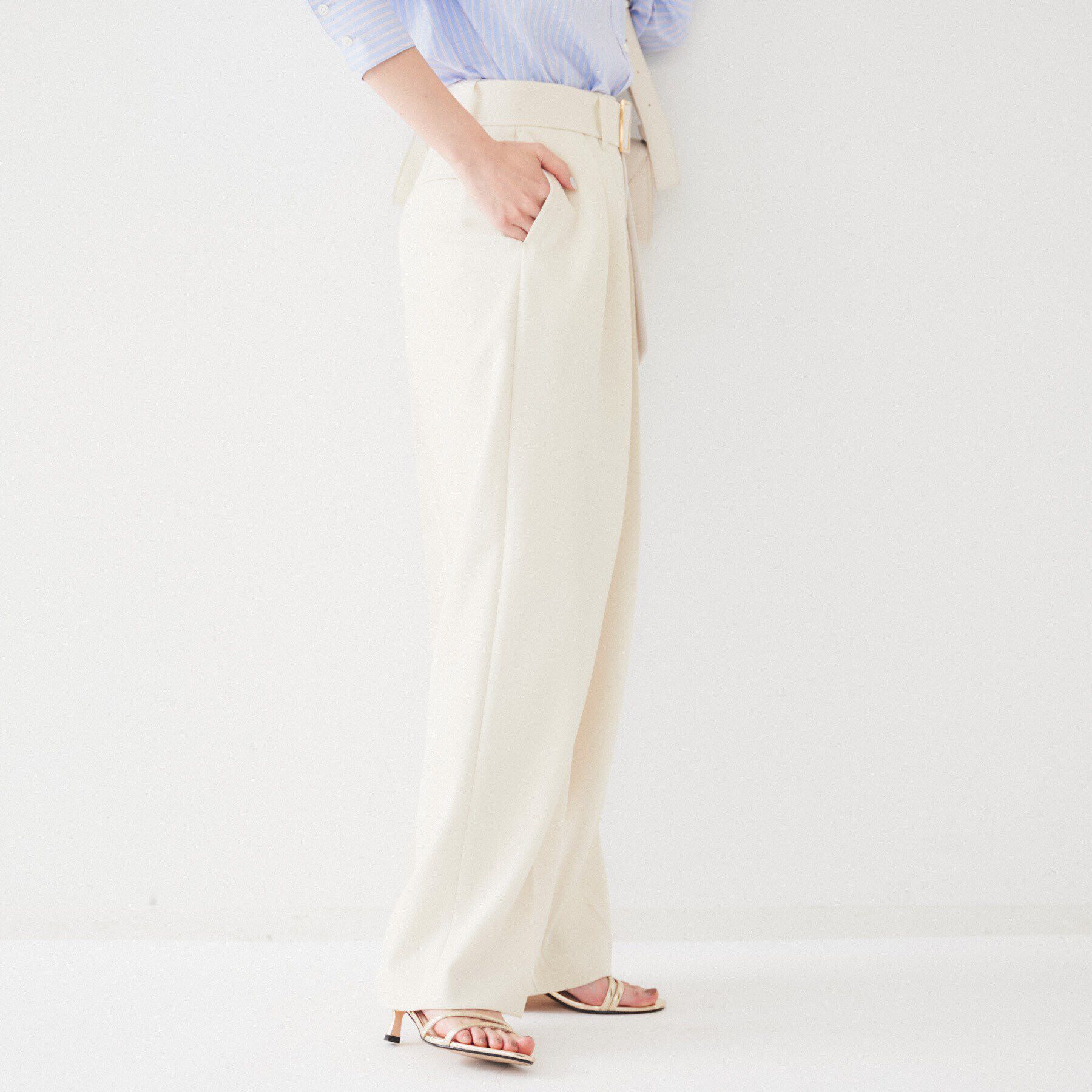UNTITLED「ベルト付き2タックパンツ」|その他|