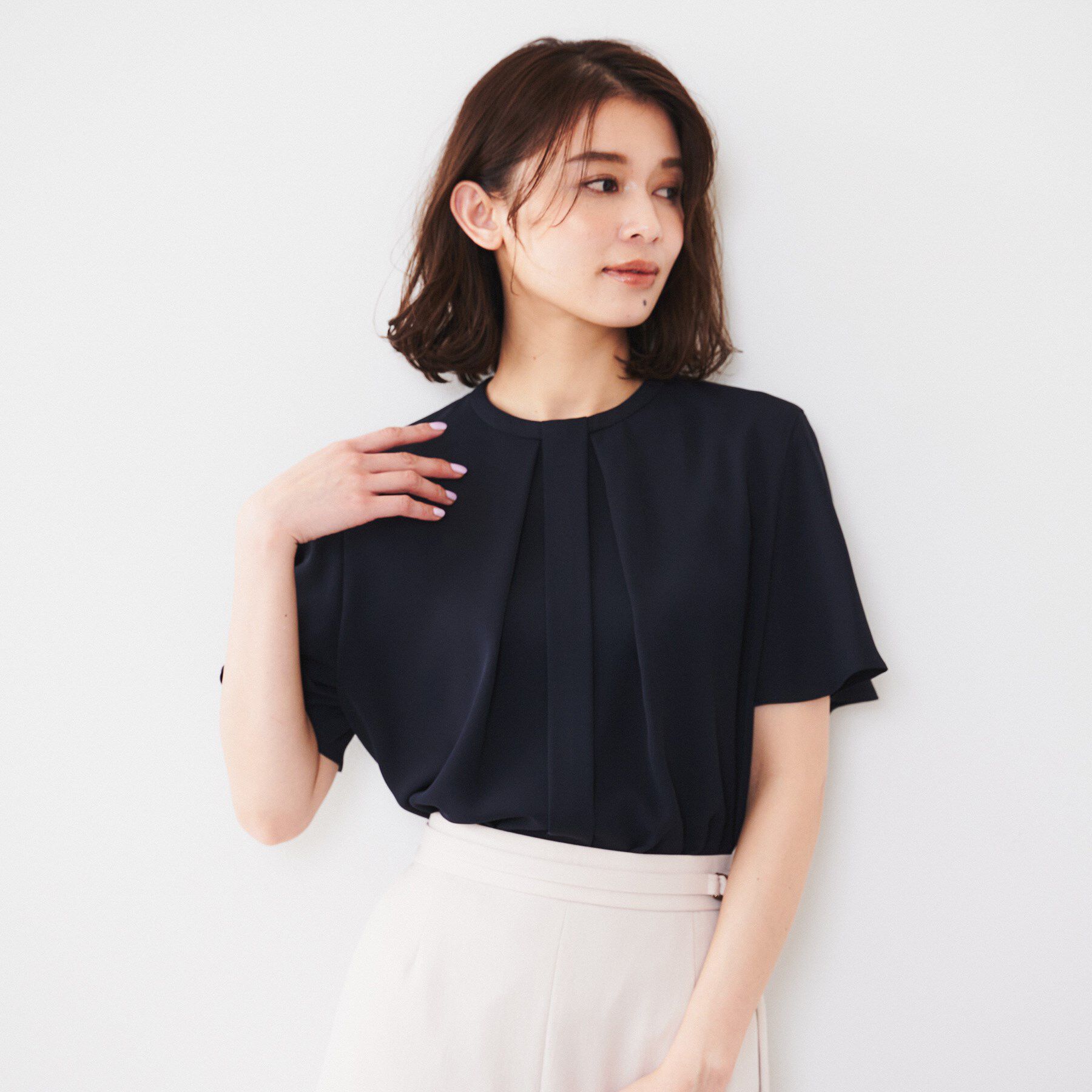 UNTITLED「【通勤／二の腕カバー】メタルパーツブラウス」|シャツ・ブラウス|