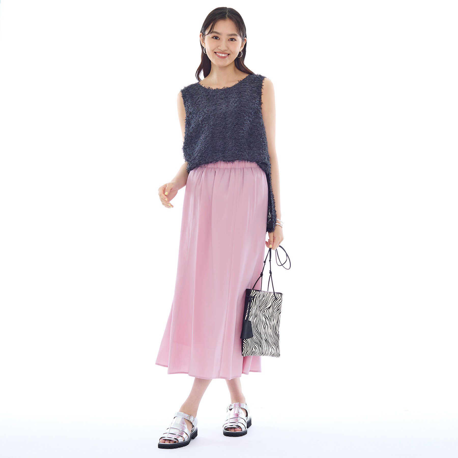 INDIVI「タンブラーフレアスカート」|スカート|