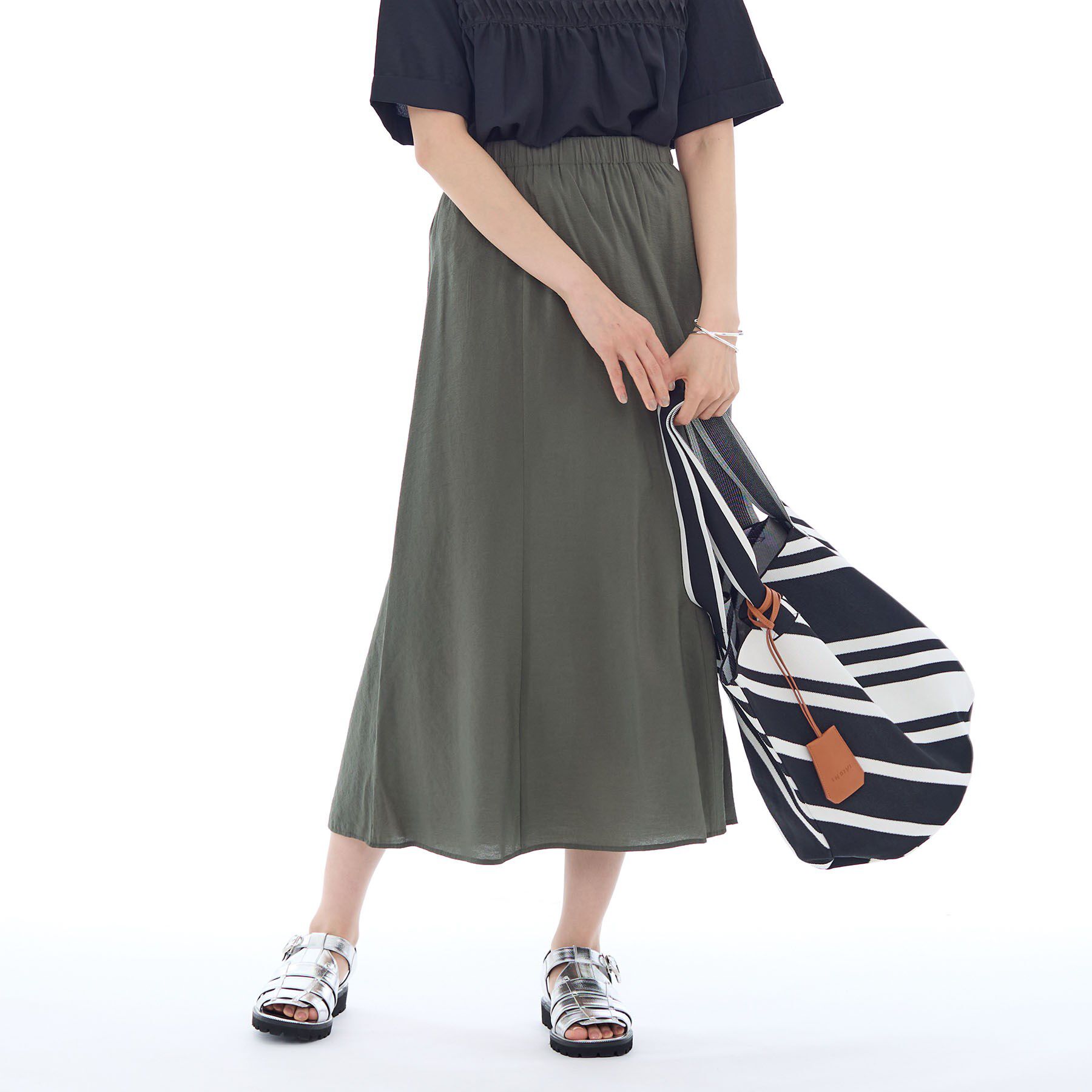 INDIVI「タンブラーフレアスカート」|スカート|