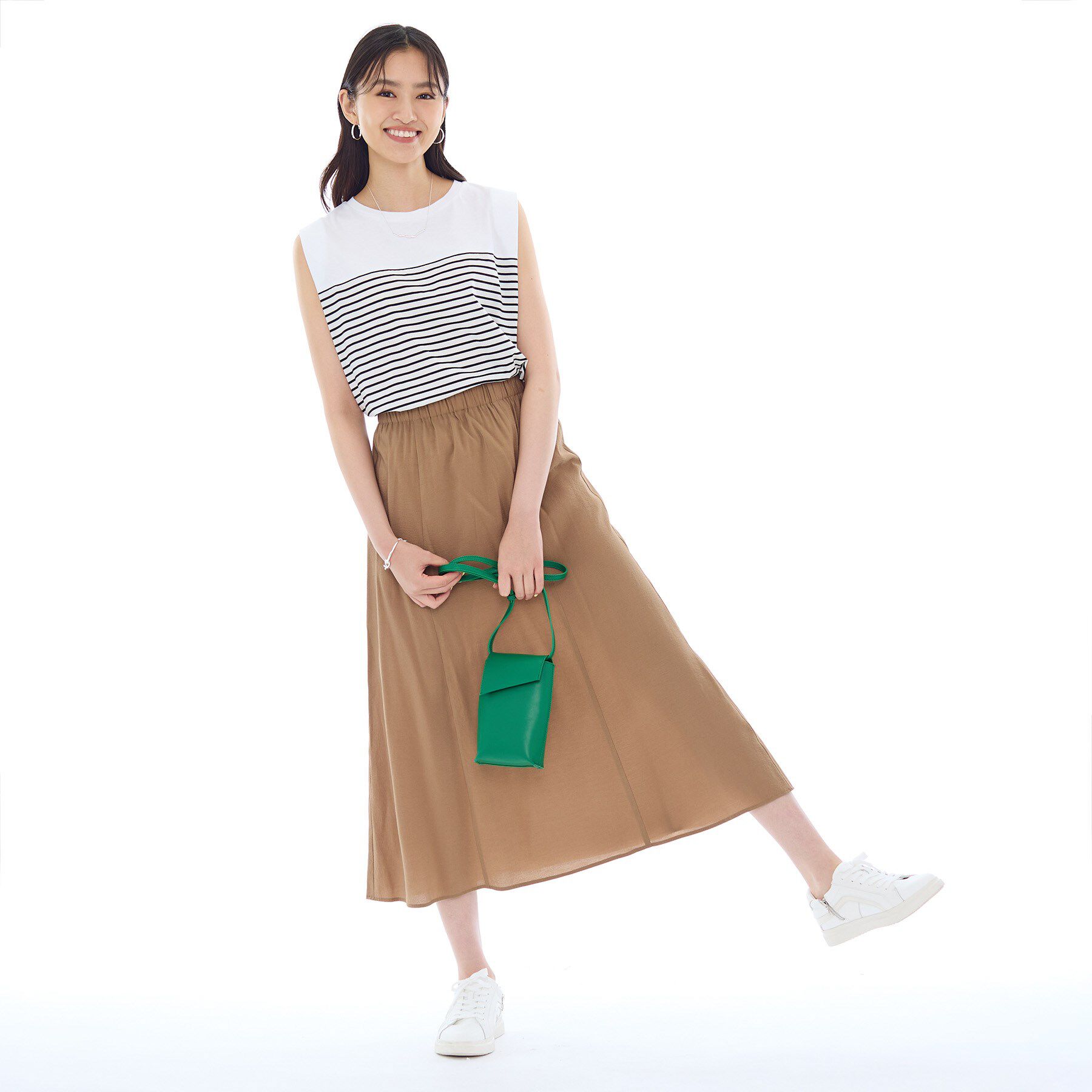 INDIVI「タンブラーフレアスカート」|スカート|