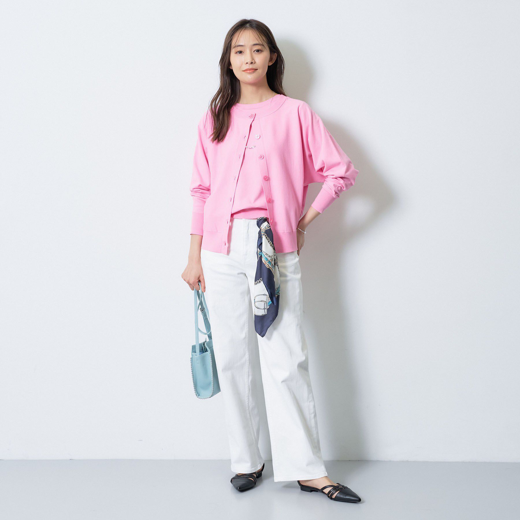 INDIVI「【洗える／前後2WAY／アンサンブル可能】ドルマンスリーブカーディガン」|カーディガン|