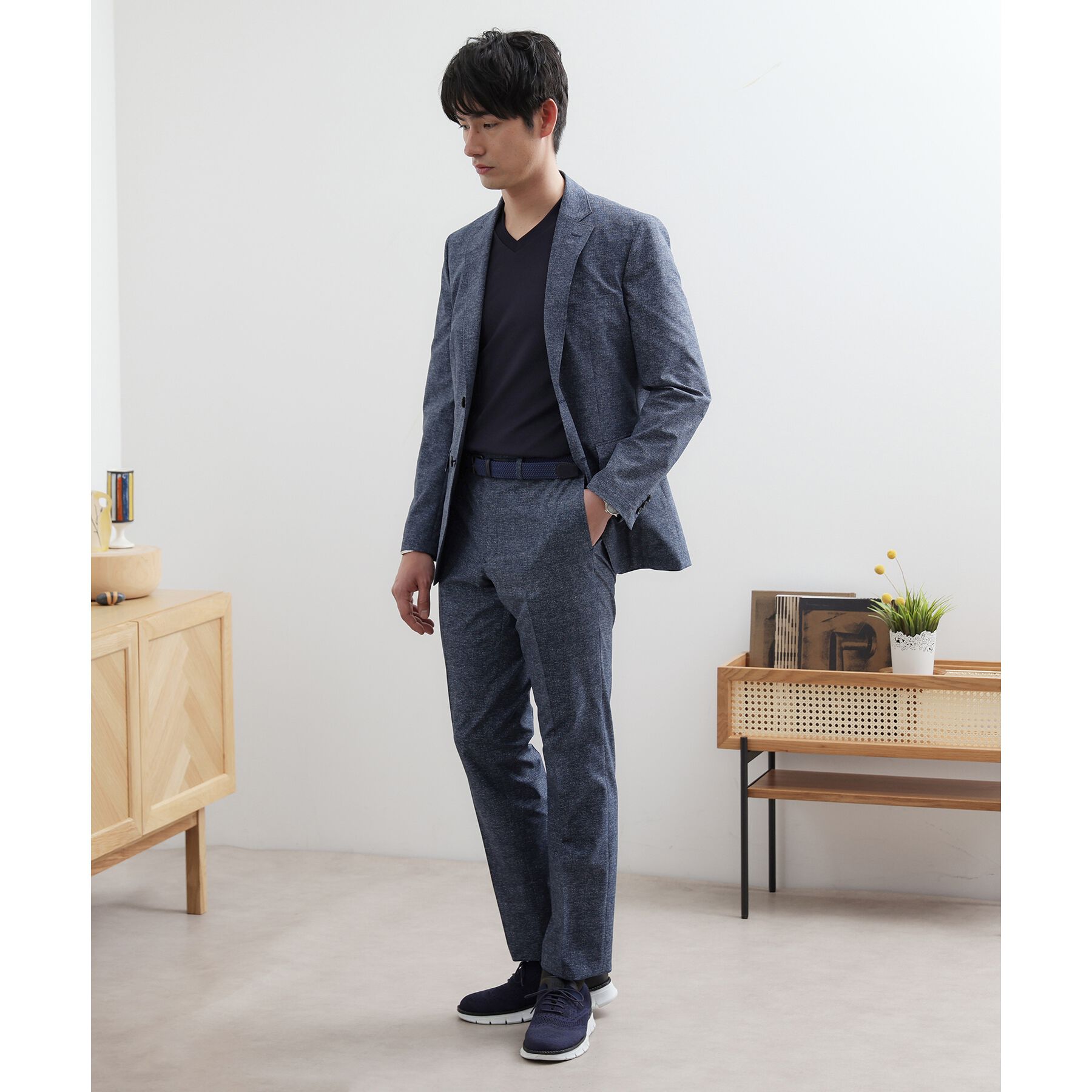 TAKEO KIKUCHI「【抗菌防臭】COOL DOTS（R）ドビープリント ジャケット」|テーラードジャケット|