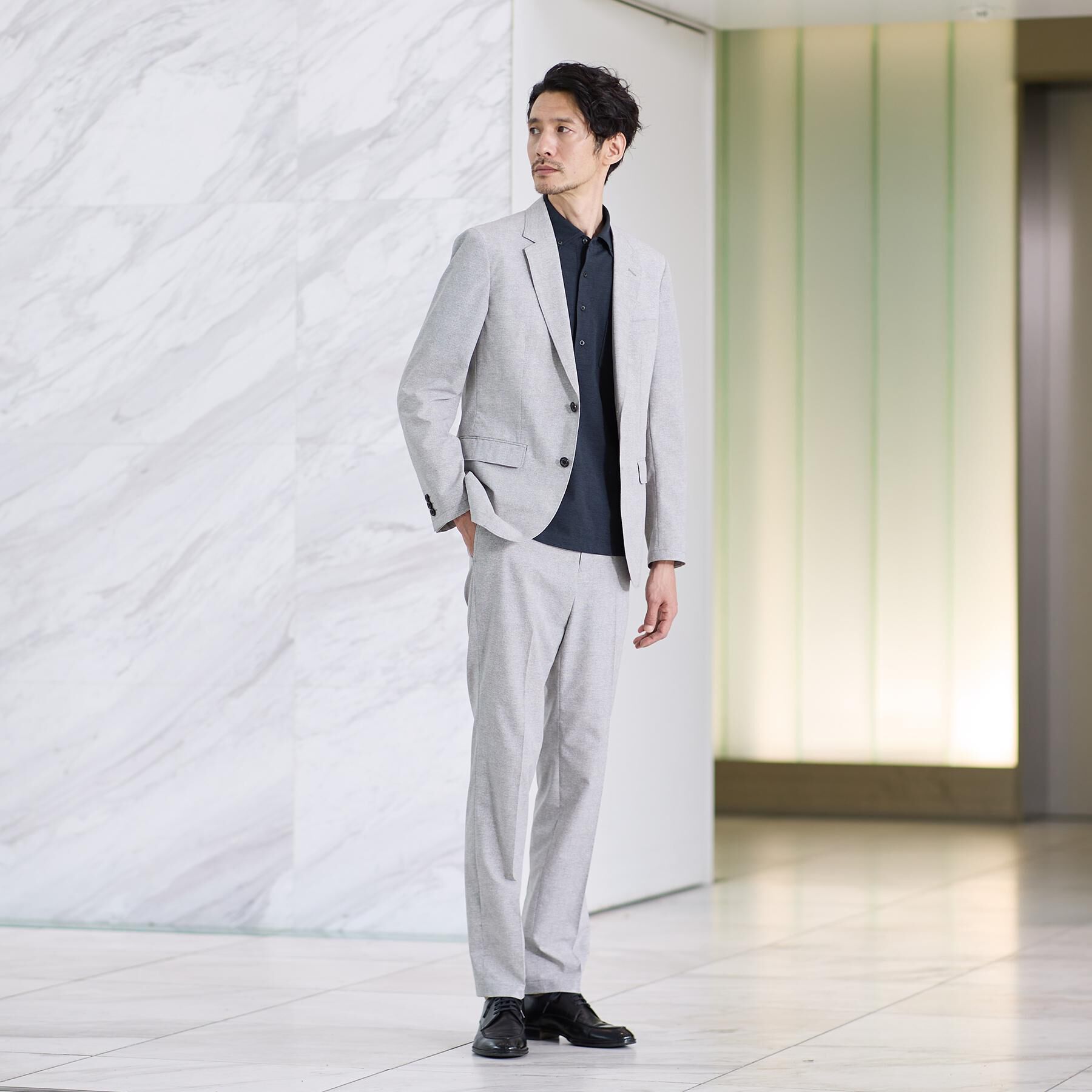 TAKEO KIKUCHI「【抗菌防臭】COOL DOTS（R）ドビープリント ジャケット」|テーラードジャケット|