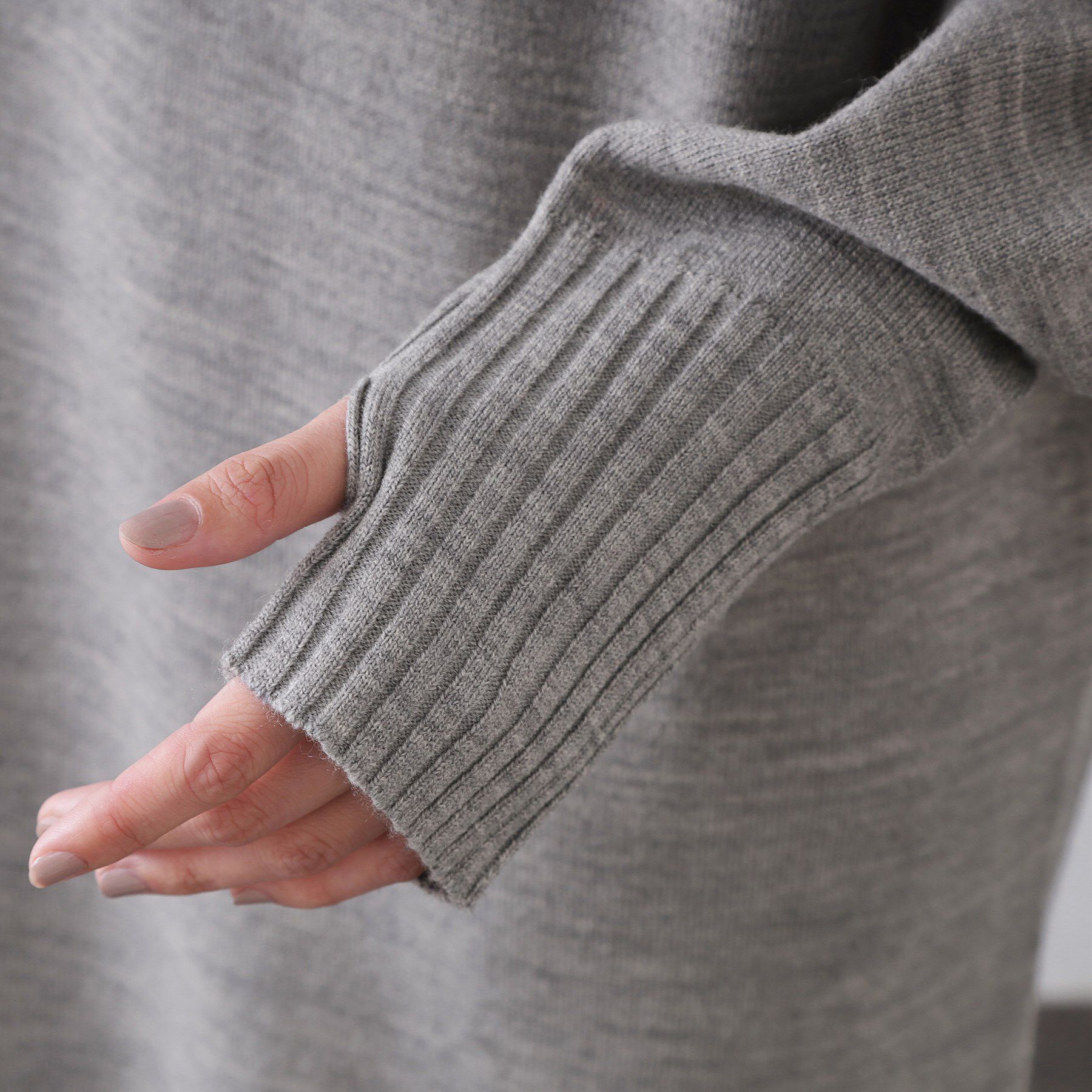 OPAQUE.CLIP「ハーフジップニットワンピース【洗濯機OK】」|ワンピース|