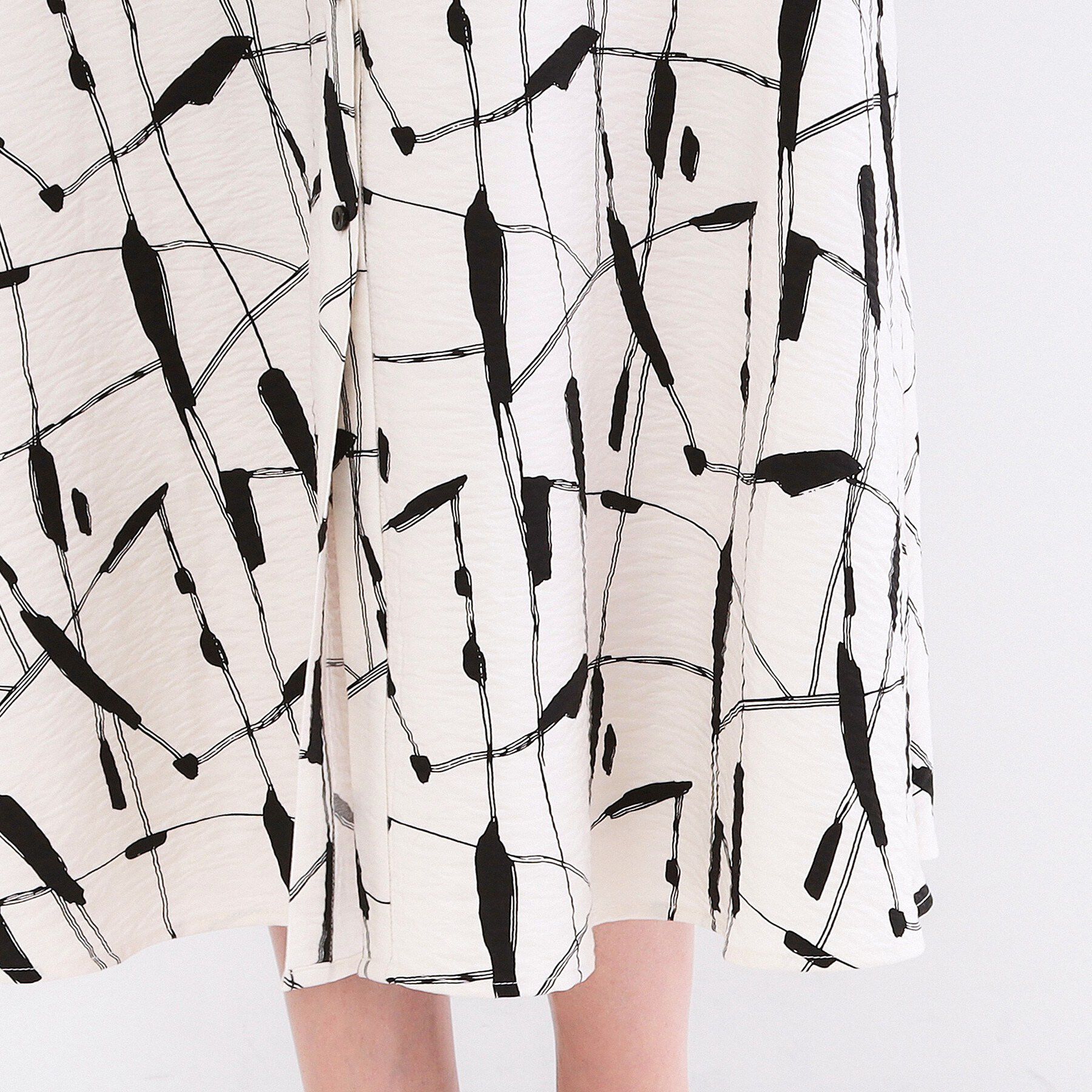 OPAQUE.CLIP「ジオメトリックプリントシャツワンピース」|ワンピース|