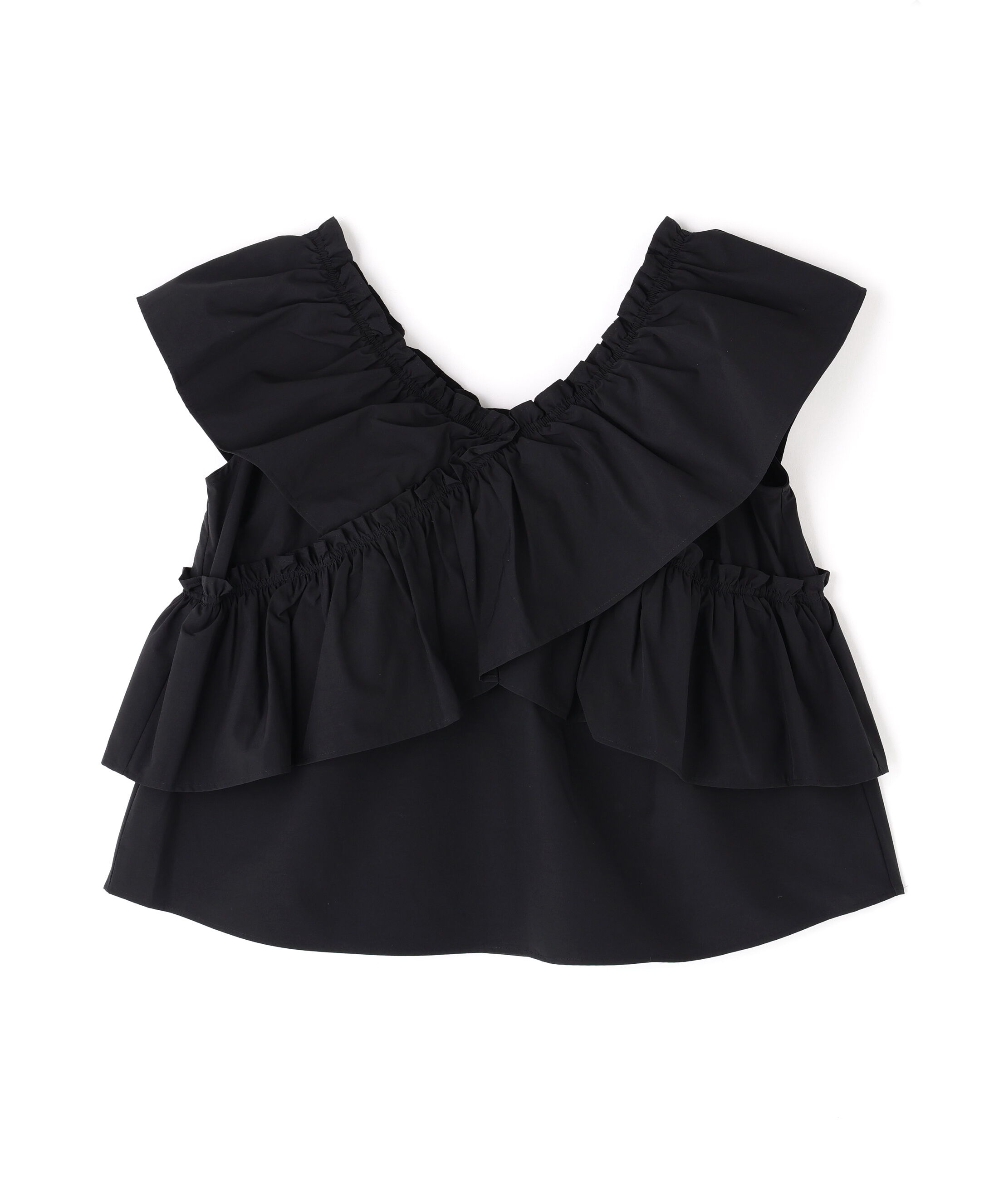  「クロスフリルギャザーブラウス」|シャツ・ブラウス|