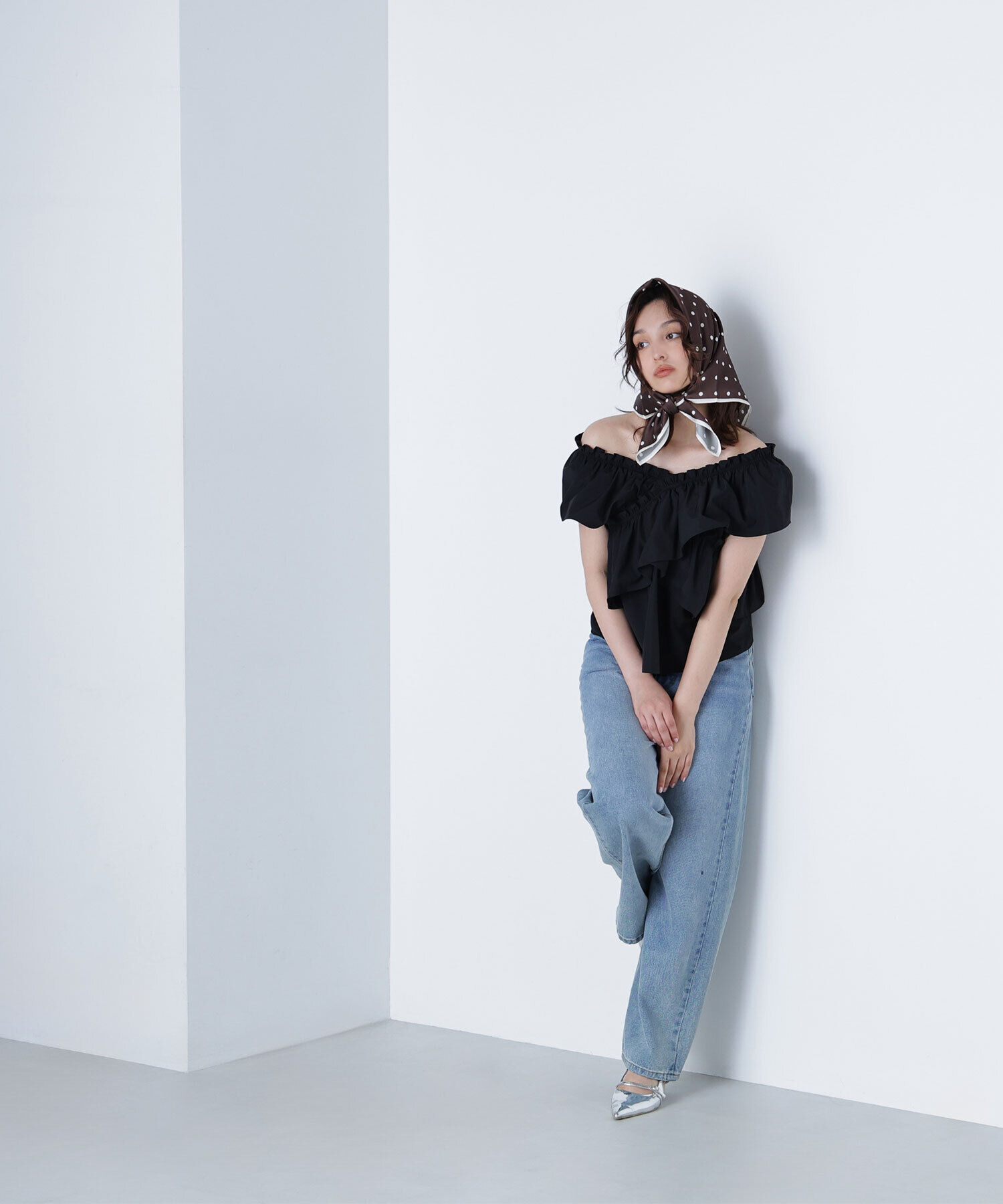  「クロスフリルギャザーブラウス」|シャツ・ブラウス|