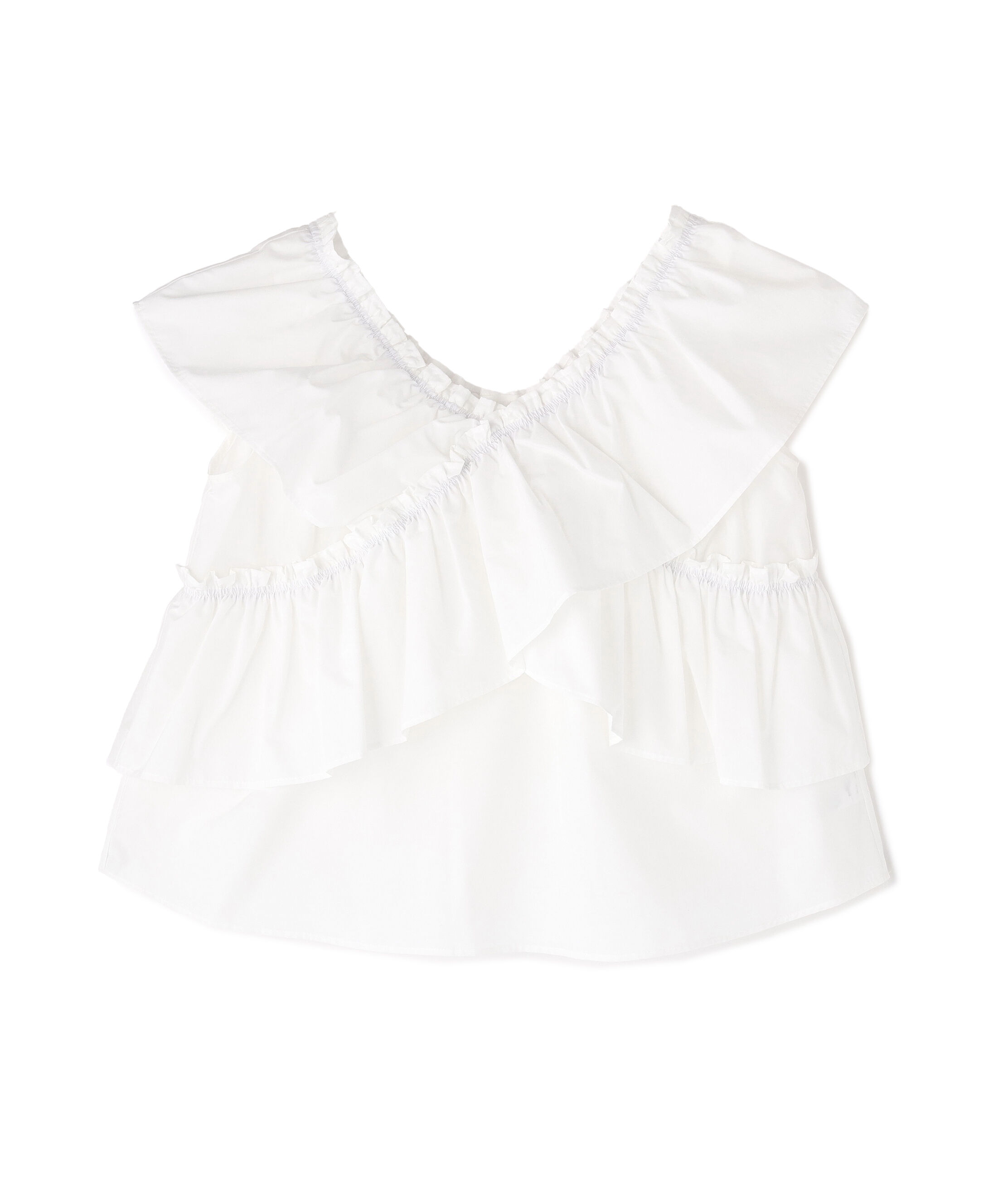  「クロスフリルギャザーブラウス」|シャツ・ブラウス|