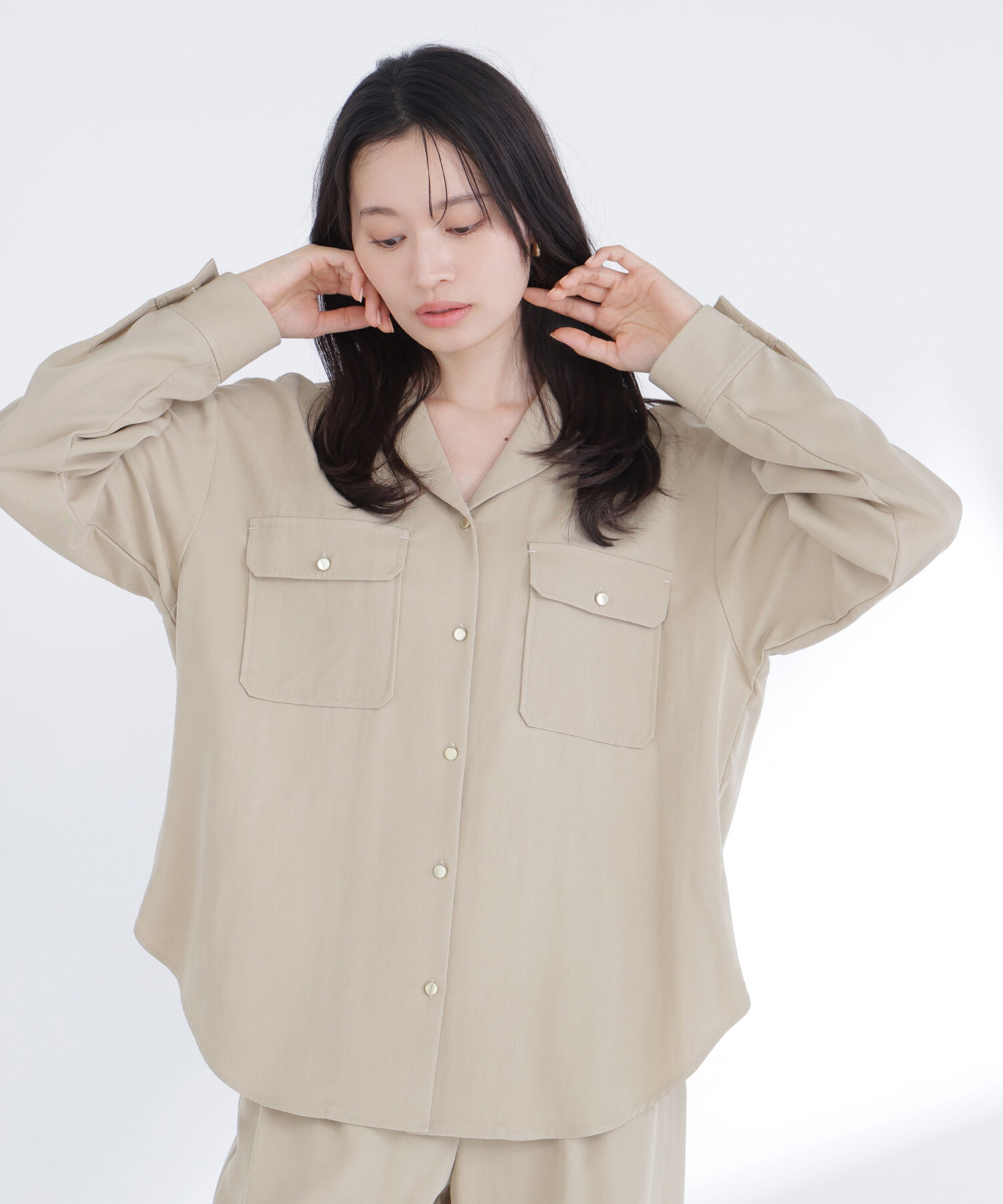  「ダブルポケットシャツ SETUP シャツ」|シャツ・ブラウス|ベージュ